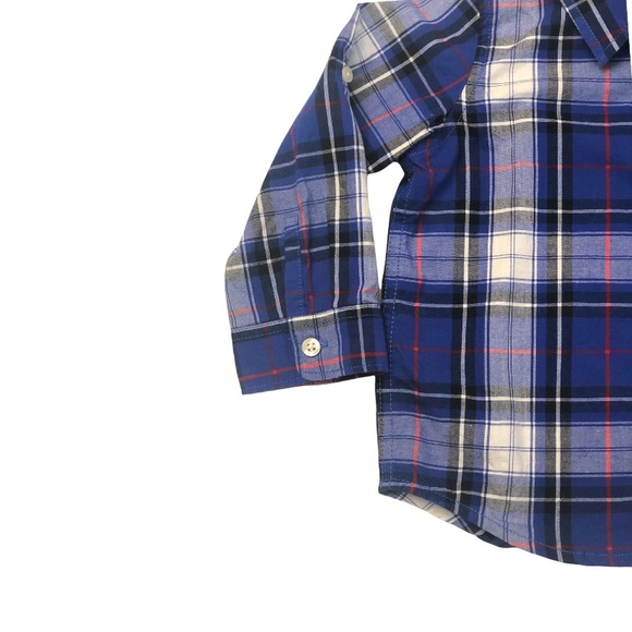BabyGap Plaid Button-Front Cotton Long Sleeve Shirt Size 18-24 Months - Picture 4 of 10